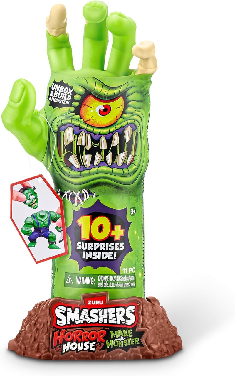 Smashers Horror House Dissect Skeleton Hand Playset with Over 10 Surprises, Build and Create Monster Figures, Slime, Collectible Toys for Kids, Mix and Match Parts for Spooky Creature Fun - Image 2